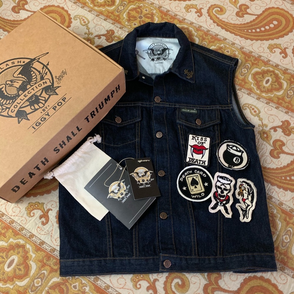 RARE! Iggy Pop Autographed - Denim Vest 6 Patches